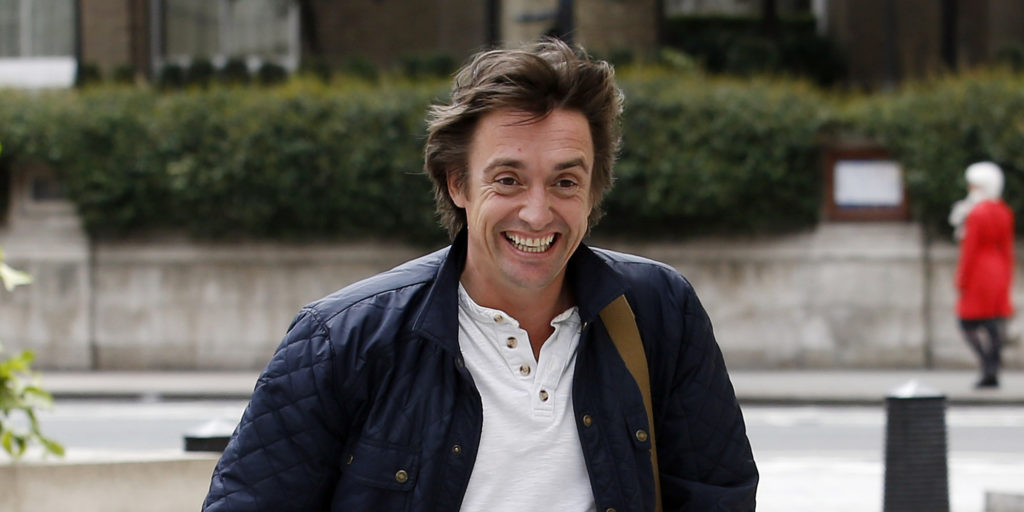 LONDON, UNITED KINGDOM - APRIL 22: Richard Hammond sighted arriving at the BBC Studios, Portland Place on April 22, 2014 in London, England. (Photo by Alex Huckle/GC Images,)